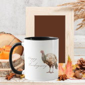Mug Watercolor Turquie Bon thanksgiving