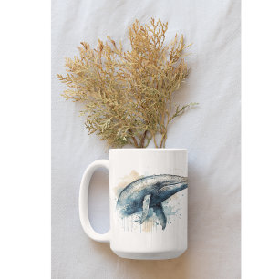 Mug Watercolor Whale Wonder