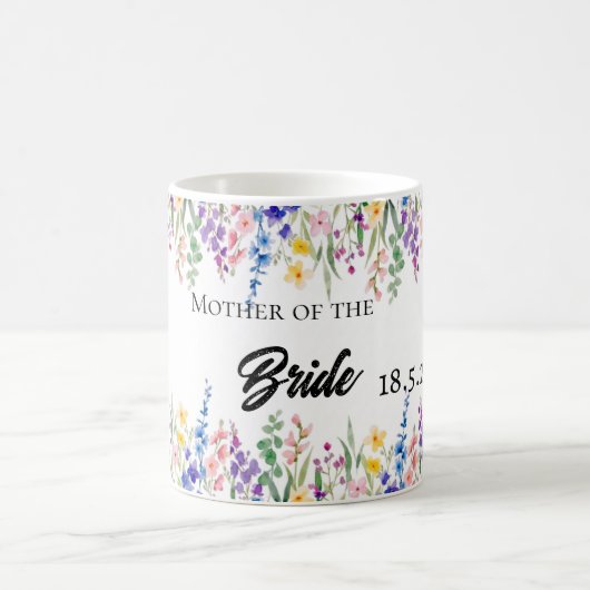 Mug – Watercolor Wildflower Floral Wrap – Spring B (Centre)