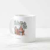 Mug Watercolor Winter Farmhouse Russe Noël (Devant gauche)