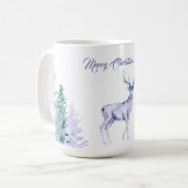 Mug Watercolor Winter Landscape Happy Holidays (Devant gauche)