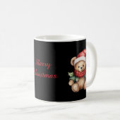 Mug Watercolour Christmas Teddy Bear (Devant droit)