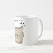  Mug Watercolour Design Portrait of a Cat (Devant droit)