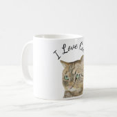  Mug Watercolour Design Portrait of a Cat (Devant gauche)