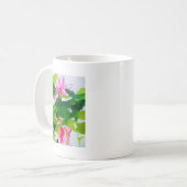 Mug Waterlily abstract watercolour flower art (Devant gauche)