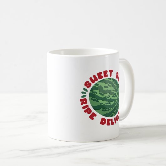MUG WATERMELON FRUIT PLAT DOUCE TRANCHÉ LICE RIPE PLAT (Devant droit)