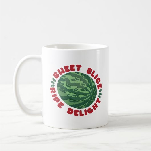 MUG WATERMELON FRUIT PLAT DOUCE TRANCHÉ LICE RIPE PLAT (Gauche)