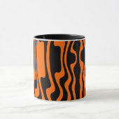 Mug Wavey Stripey - noir et orange (Centre)