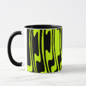 Mug Wavey Stripey - Noir et Vert I (Gauche)