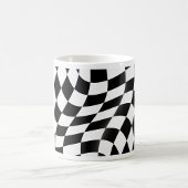 Mug Wavy Black and White Checkered Flag Racing