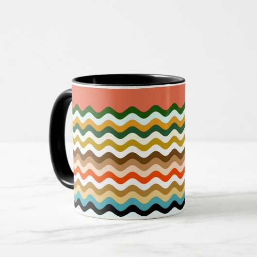 Mug Wavy Zigzag Multicolor Motif (Devant gauche)