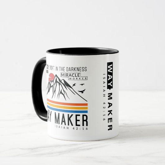 Mug Way Maker Promesse Keeper Miracle Worker Christian (Devant gauche)