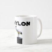 Mug Waylon Nom Avec Poulet À Bin, Musique À Café (Devant droit)