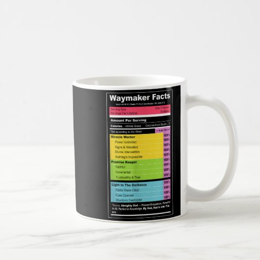 Mug Waymaker Facts Christian Tee _ Faith Nutrition Lab (Droite)