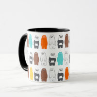 We Bare Bears Colorful Bear Pattern