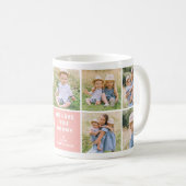 Mug We Love Mommy Modern Pink Photo Collage (Devant droit)