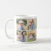 Mug We Love Mommy Modern Pink Photo Collage (Gauche)