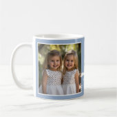 Mug We Love You Dad 2 Photo Custom Blue Modern P203 (Gauche)