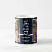 Mug We Love You Dad 2 Photo Custom Stripe Modern P203 (Centre)