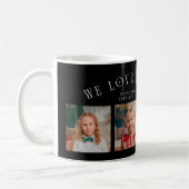 Mug We Love You Grandma 4-Photo Black (Gauche)