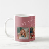 Mug We Love You Grandma 4-Photo Pink (Gauche)