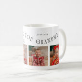 Mug We Love You Grandma 4-Photo White (Devant droit)
