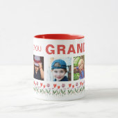 Mug We love you Grandma Flowers 5 Photos Keepsake (Centre)