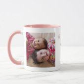 Mug We Love You Mummy 2 Photo  Personalised  Pink (Gauche)