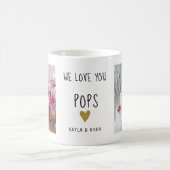 Mug We Love You Pops 2 Photo Collage Grand-père (Centre)