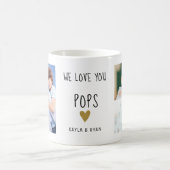 Mug We Love You Pops 3 Photo Collage Grand-père (Centre)