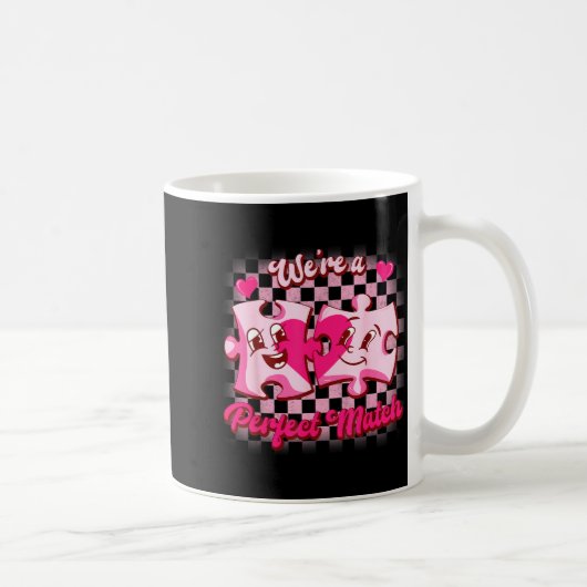Mug We’re A Perfect Match Love Puzzle Funny Valentines (Droite)