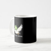 Mug We Ride At Dawn Funny Frog Riding Goose Chaotic An (Devant gauche)