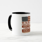 Mug We the People Reread Flag Quote (Devant gauche)