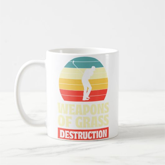 Mug Weapons Of Grass Destruction - Funny Golf Pun Golf (Gauche)