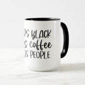 Mug Wears Black Love Café évite aux gens (Devant droit)