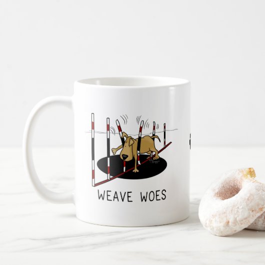 Mug Weave Woes - agilité amusant coincé chien oops (Avec donut)