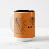 Mug Web Black & Orange Spider personnalisé (Devant gauche)