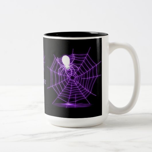 Mug Web Black & Purple Spider personnalisé (Droit)