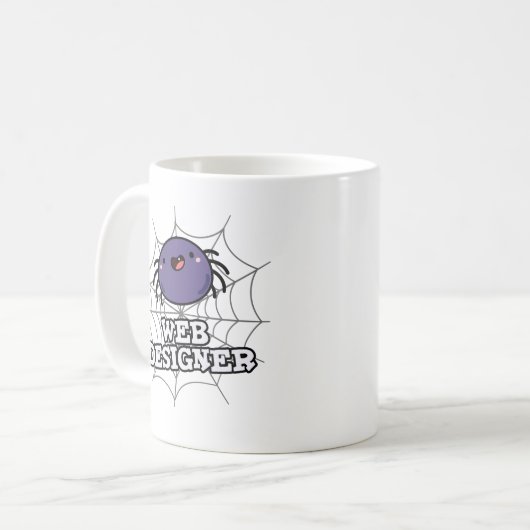 Mug Web Designer Funny Spider Pun (Devant gauche)