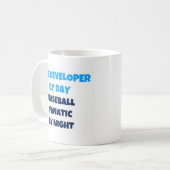 Mug Web Developer par jour de baseball Fanatic par nui (Devant gauche)