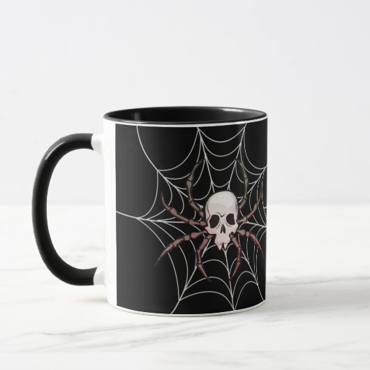 Mug Web éffrayant Halloween Skull Spider (Gauche)