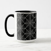 Mug Webs d'araignée d'Halloween noir et blanc (Gauche)