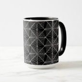 Mug Webs d'araignée d'Halloween noir et blanc (Devant droit)