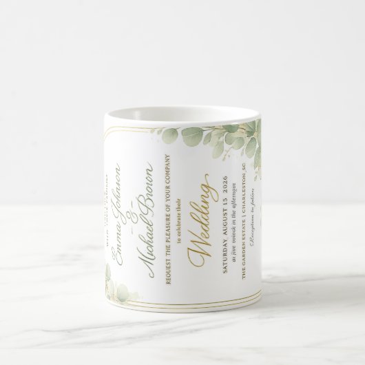 Mug wedding invitation (Centre)