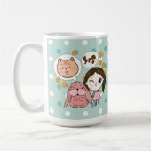 Mug wee wee et ses amis - chat et lapin (Gauche)