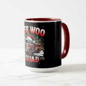 Mug WEE WOO Squad Christmas Design with Fire Truck  (Devant droit)