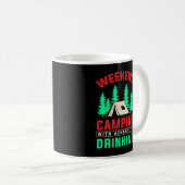 Mug Week-end Camping avec une chance de boire-43675 (Devant droit)
