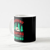 Mug Week-end Camping avec une chance de boire-43675 (Devant gauche)