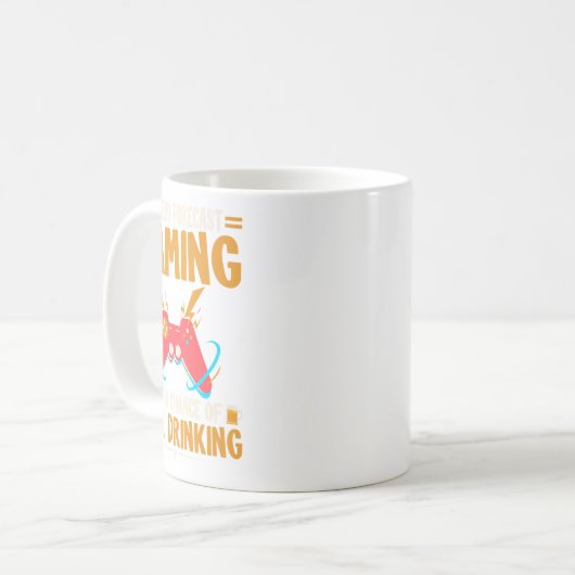 Mug Week-end Prévision Jeu Vêtements Ordinateur Vidéo  (Devant gauche)