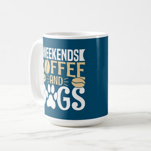 Mug Week-ends Café et Chiens (Devant gauche)